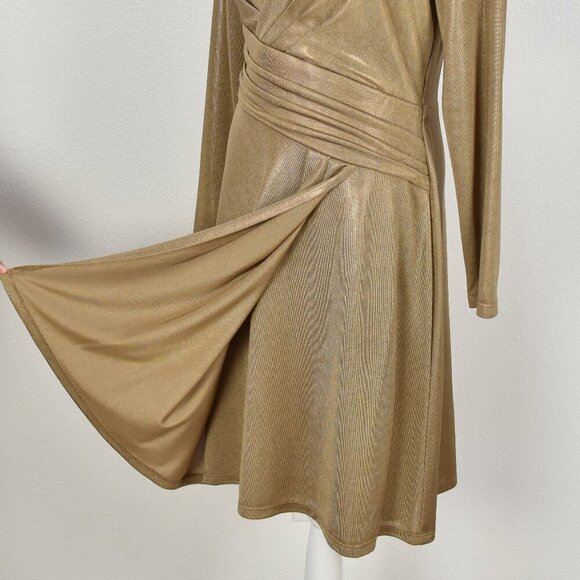 Lauren Ralph Lauren Black Label Foil Printed Jersey-glend Dress - 6 - Picture 4 of 11